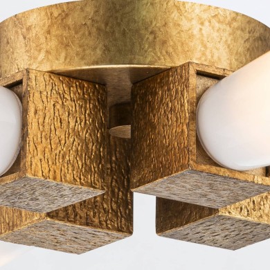 Plafonnier Kristy Doré et opale 4x40W ELSTEAD LIGHTING KRISTY-4P-DG-OPAL
