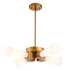Plafonnier Kristy Doré et opale 4x40W ELSTEAD LIGHTING KRISTY-4P-DG-OPAL