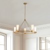 Lustre Kristy Doré et opale 5x40W ELSTEAD LIGHTING KRISTY5-DG-OPAL