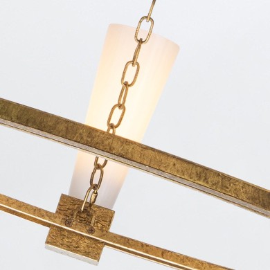 Lustre Kristy Doré et opale 5x40W ELSTEAD LIGHTING KRISTY5-DG-OPAL