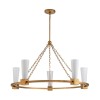 Lustre Kristy Doré et opale 5x40W ELSTEAD LIGHTING KRISTY5-DG-OPAL
