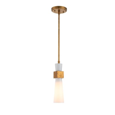 Suspension Kristy Doré et opale 40W ELSTEAD LIGHTING KRISTY-MP-DG-OPAL