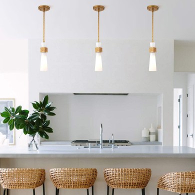 Suspension Kristy Doré et opale 40W ELSTEAD LIGHTING KRISTY-MP-DG-OPAL