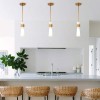 Suspension Kristy Doré et opale 40W ELSTEAD LIGHTING KRISTY-MP-DG-OPAL
