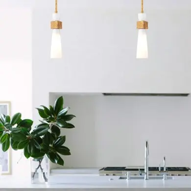 Suspension Kristy Doré et opale 40W ELSTEAD LIGHTING KRISTY-MP-DG-OPAL