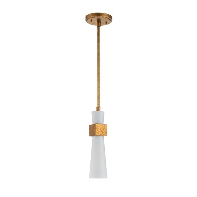 Suspension Kristy Doré et opale 40W ELSTEAD LIGHTING KRISTY-MP-DG-OPAL