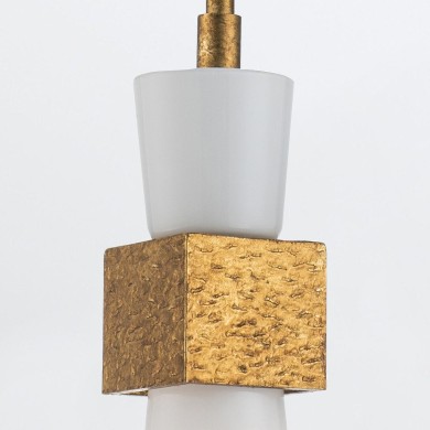 Suspension Kristy Doré et opale 40W ELSTEAD LIGHTING KRISTY-MP-DG-OPAL