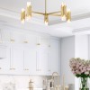 Suspension Marvele Laiton et opale 10x40W ELSTEAD LIGHTING MARVELE10-AB-OPAL