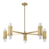Suspension Marvele Laiton et opale 10x40W ELSTEAD LIGHTING MARVELE10-AB-OPAL