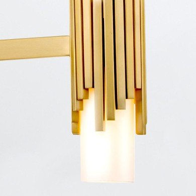 Suspension Marvele Laiton et opale 6x40W ELSTEAD LIGHTING MARVELE6-AB-OPAL