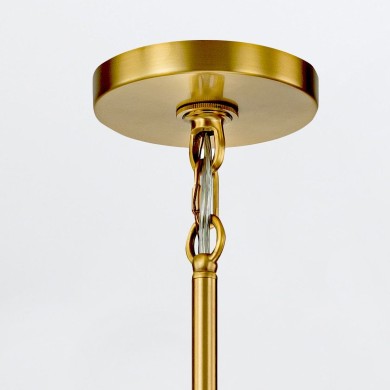 Suspension Marvele Laiton et opale 6x40W ELSTEAD LIGHTING MARVELE6-AB-OPAL