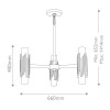 Suspension Marvele Laiton et opale 6x40W ELSTEAD LIGHTING MARVELE6-AB-OPAL