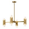 Suspension Marvele Laiton et opale 8x40W ELSTEAD LIGHTING MARVELE8-AB-OPAL