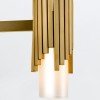 Suspension Marvele Laiton et opale 8x40W ELSTEAD LIGHTING MARVELE8-AB-OPAL