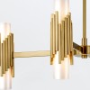 Suspension Marvele Laiton et opale 8x40W ELSTEAD LIGHTING MARVELE8-AB-OPAL