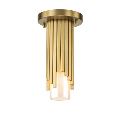 Plafonnier Marvele Laiton et opale 40W ELSTEAD LIGHTING MARVELE-MP-AB-OPAL