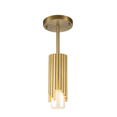 Plafonnier Marvele Laiton et opale 40W ELSTEAD LIGHTING MARVELE-MP-AB-OPAL