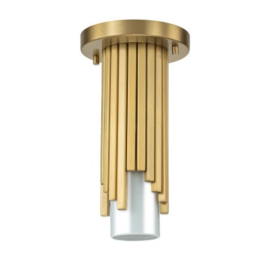 Plafonnier Marvele Laiton et opale 40W ELSTEAD LIGHTING MARVELE-MP-AB-OPAL
