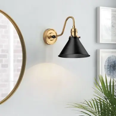 Applique Provence Laiton et noir 60W ELSTEAD LIGHTING PV1-AB-MB