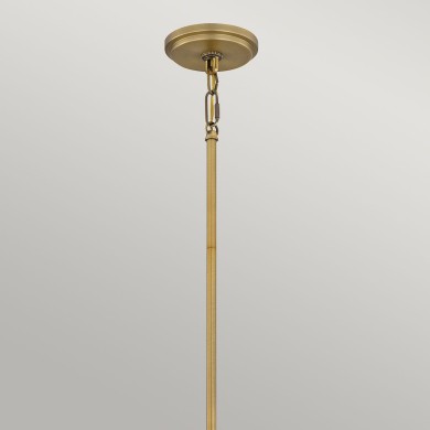 Suspension Brecken Laiton et opale 2x60W ELSTEAD LIGHTING QZ-BRECKEN-2P-AB-OPAL