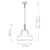 Suspension Brecken Laiton et opale 2x60W ELSTEAD LIGHTING QZ-BRECKEN-2P-AB-OPAL