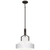 Suspension Brecken Bronze et opale 2x60W ELSTEAD LIGHTING QZ-BRECKEN-2P-OZ-ABG