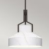 Suspension Brecken Bronze et opale 2x60W ELSTEAD LIGHTING QZ-BRECKEN-2P-OZ-ABG