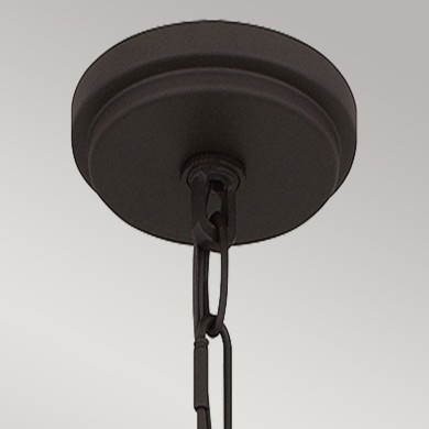 Suspension Brecken Bronze et opale 2x60W ELSTEAD LIGHTING QZ-BRECKEN-2P-OZ-ABG