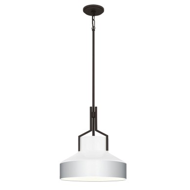 Suspension Brecken Bronze et opale 2x60W albâtre ELSTEAD LIGHTING QZ-BRECKEN-2P-OZ-OPAL