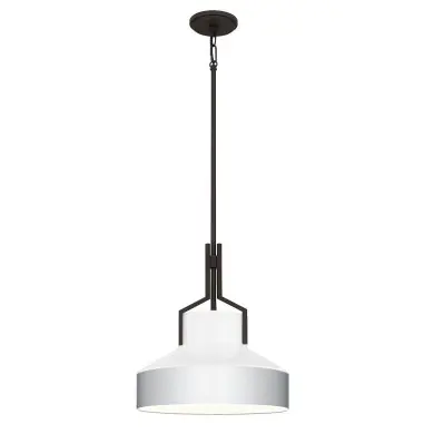 Suspension Brecken Bronze et opale 2x60W albâtre ELSTEAD LIGHTING QZ-BRECKEN-2P-OZ-OPAL