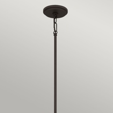 Suspension Brecken Bronze et opale 2x60W albâtre ELSTEAD LIGHTING QZ-BRECKEN-2P-OZ-OPAL