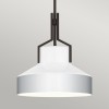 Suspension Brecken Bronze et opale 2x60W albâtre ELSTEAD LIGHTING QZ-BRECKEN-2P-OZ-OPAL