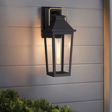 Applique Buckley Noir, laiton et transparent 40W ELSTEAD LIGHTING QZ-BUCKLEY-M-MBK