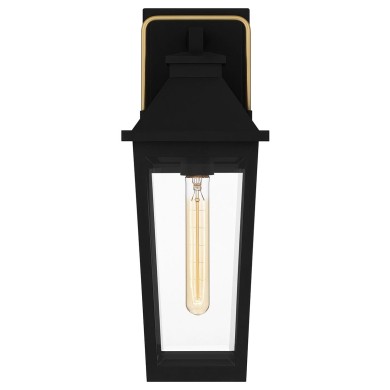 Applique Buckley Noir, laiton et transparent 40W ELSTEAD LIGHTING QZ-BUCKLEY-M-MBK