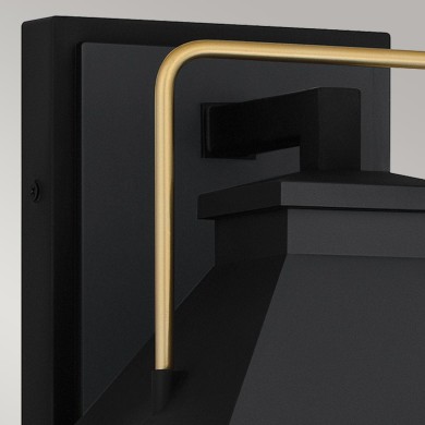 Applique Buckley Noir, laiton et transparent 40W ELSTEAD LIGHTING QZ-BUCKLEY-M-MBK
