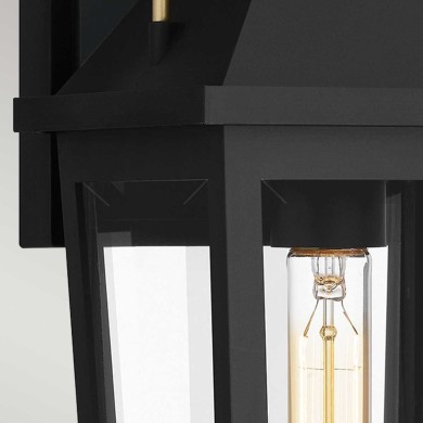 Applique Buckley Noir, laiton et transparent 40W ELSTEAD LIGHTING QZ-BUCKLEY-M-MBK