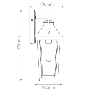 Applique Buckley Noir, laiton et transparent 40W ELSTEAD LIGHTING QZ-BUCKLEY-M-MBK