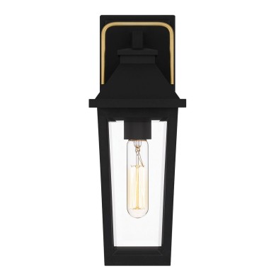 Applique Buckley Noir, laiton et transparent 40W petit ELSTEAD LIGHTING QZ-BUCKLEY-S-MBK