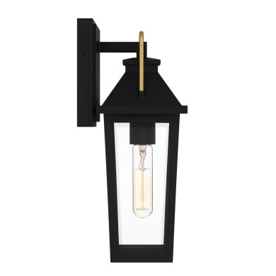 Applique Buckley Noir, laiton et transparent 40W petit ELSTEAD LIGHTING QZ-BUCKLEY-S-MBK