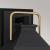 Applique Buckley Noir, laiton et transparent 40W petit ELSTEAD LIGHTING QZ-BUCKLEY-S-MBK