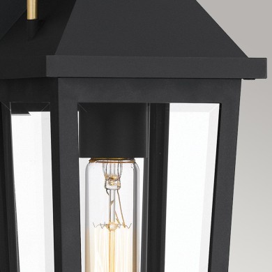 Applique Buckley Noir, laiton et transparent 40W petit ELSTEAD LIGHTING QZ-BUCKLEY-S-MBK