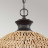 Suspension Casablanca Bronze et marron 3x60W ELSTEAD LIGHTING QZ-CASABLANCA-3P-PBZ