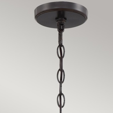 Suspension Casablanca Bronze et marron 3x60W ELSTEAD LIGHTING QZ-CASABLANCA-3P-PBZ