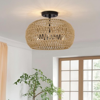 Plafonnier Casablanca Bronze et marron 3x60W  QZ-CASABLANCA-3SF-PBZ