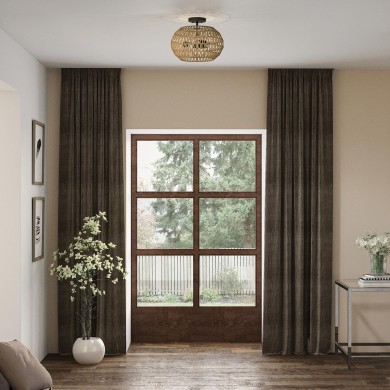 Plafonnier Casablanca Bronze et marron 3x60W  QZ-CASABLANCA-3SF-PBZ