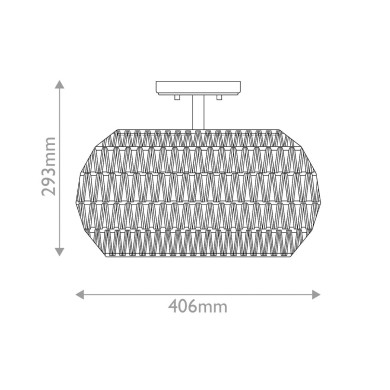 Plafonnier Casablanca Bronze et marron 3x60W  QZ-CASABLANCA-3SF-PBZ