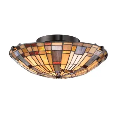 Plafonnier Inglenook Bronze et multicolore 2x60W ELSTEAD LIGHTING QZ-INGLENOOK-F-SMALL