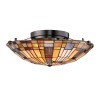 Plafonnier Inglenook Bronze et multicolore 2x60W ELSTEAD LIGHTING QZ-INGLENOOK-F-SMALL