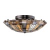 Plafonnier Inglenook Bronze et multicolore 2x60W ELSTEAD LIGHTING QZ-INGLENOOK-F-SMALL
