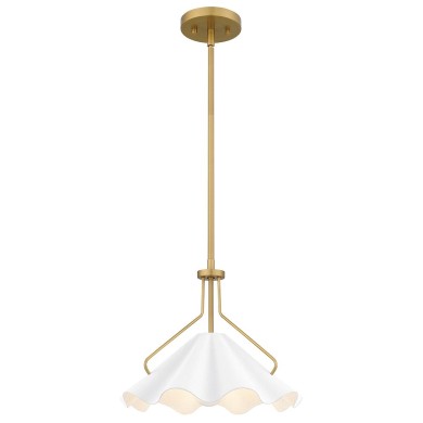 Suspension Mejia Laiton et blanc 60W ELSTEAD LIGHTING QZ-MEJIA-1P-S-AB
